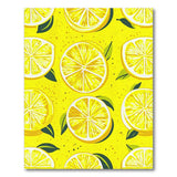 Fruit Pattern Zesty Lemon Slices Yellow Area Rug
