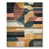 Multi-color and Patterns Geometric Abstract Multi-Color Area Rug
