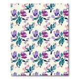 Purple Pink Abstract Floral Area Rug