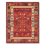 Multi-color and Patterns Vibrant Red Traditional Persian Area Rug