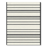 Black Beige Horizontal Striped Area Rug