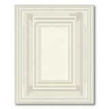 Nested Beige Frame Geometric Area Rug
