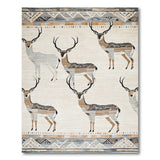 Beige Antelope Southwestern Area Rug