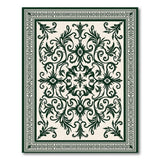 Green Traditional Persian Ornate Green Floral Persian Area Rug