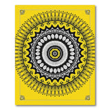Yellow Vibrant Yellow Mandala Area Rug