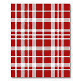 Red White Gingham Plaid Area Rug