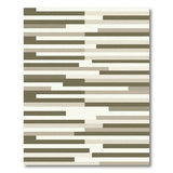 Neutral Beige Striped Geometric Area Rug