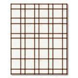 Rustic Brown Plaid Woven Area Rug