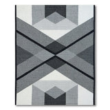 Modern Geometric Black White No. 18 Area Rug
