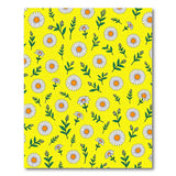 Floral Vintage Cheerful Yellow Daisy Floral Area Rug