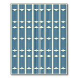 Navy Diamond Stripe Area Rug