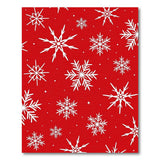 Festive Red Snowflake Red Area Rug
