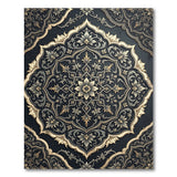 Opulent Gold Silver Ornate Persian Area Rug