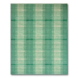 Green Checkered Woven Area Rug