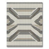 Modern Grey Beige Geometric Area Rug
