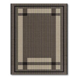 Grey Geometric Grid Geometric Modern Area Rug