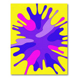 Vibrant Yellow Multi-Splash Abstract Area Rug
