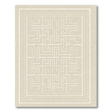 Beige Labyrinth Maze Area Rug