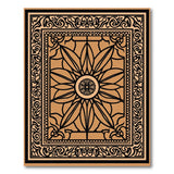 Ornate Tan Floral Medallion Area Rug
