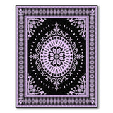 Purple Purple Ornate Medallion Area Rug