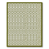 Intricate Green Lattice Area Rug