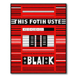 Bold Red Black Southwestern Geometric Rug
