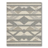 Beige Grey Geometric Southwestern Rug