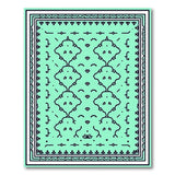 Teal Persian Archway Motif Area Rug