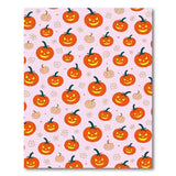 Cute Pink Cartoon Pumpkin Halloween Rug