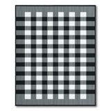 Geometric Modern Black White Checkered Area Rug