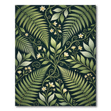 Lush Fern Blossom Green Area Rug