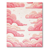 Dreamy Layered Pink Clouds Area Rug