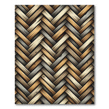 Rustic Woven Basketweave Area Rug