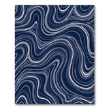 Abstract Area Blue and Teal Navy Blue Swirl Abstract Area Rug