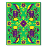 Vibrant Purple Crab Coastal Area Rug