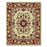 Ornate Traditional Persian Area Rug with Floral Medallion
