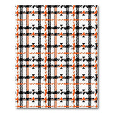Bold Black Orange Plaid Geometric Rug