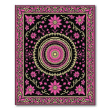 Traditional Persian Ornate Pink Floral Medallion Persian Rug
