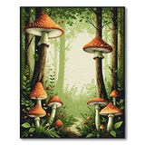 Multi-color and Patterns Enchanted Mushroom Forest Area Rug
