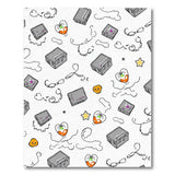 Retro Cassette Tape Smiley Orange Cartoon Rug