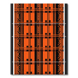 Bold Orange Black Heritage Tribal Area Rug