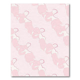 Playful Pink Elephant Silhouette Area Rug