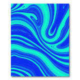 Blue and Teal Abstract Area Swirling Blue Teal Abstract Area Rug