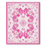 Elegant Pink Floral Persian Traditional Persian Area Rug