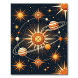 Cosmic Orbit Suns and Planets Area Rug