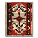 Bold Red Southwestern Geometric Area Rug