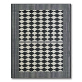 Diamond Black White Diamond Geometric Area Rug
