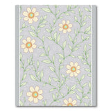Vintage Peach Blossom Floral Grey Area Rug