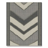 Grey Zigzag Geometric Woven Area Rug