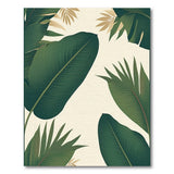 Lush Green Palm Leaf Green Area Rug
